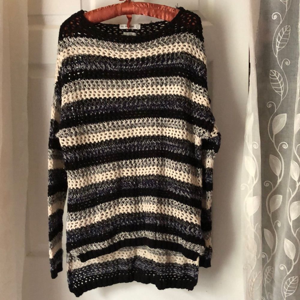 Zara oversized sweater striped, size small